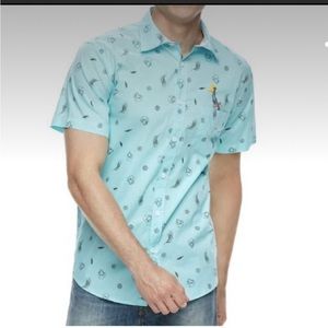 The Lion King Simba and Rafiki collar / button up shirt size XL